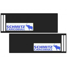 Брызговик длинномер для п/п SCHMITZ с отраж. бел. основой из 2 частей (к-т) 35x240 син надп
