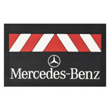 Брызговик для Mercedes MB (к-т) 36x58 объемный текст, красн/бел. полоса, знак