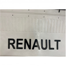 Брызговик для RENAULT RVI (к-т) 56x36 объемный текст БЕЛЫЙ черная надпись