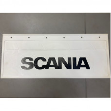 Брызговик для Scania SCN (к-т) 67х27 объемный текст БЕЛЫЙ черная надпись