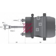 Энергоаккумулятор тип 24/30 бараб.торм. для BPW,Schmitz, Renault, Kogel,Scania, DAF TopCover
