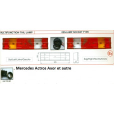 Фонарь задний для Mercedes MB Actros левый фишка сбоку SERTPLAS