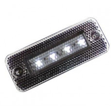 Фонарь габаритный LED4 белый прямоугольный (39 мм х 98 мм между отверстиями 83 мм)