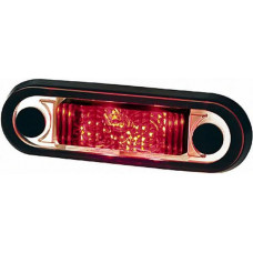 Указатель габаритов (фонарь габаритный) LED2 красный овал. 79x26 8V-28V 0.5W с пров 5м HELLA