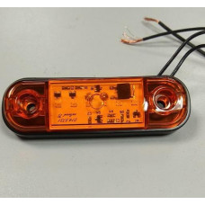 Указатель габаритов (фонарь габаритный) LED6 mini желтый мигающий 12-24 L=80 мм ТрАС