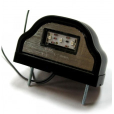 Фонарь освещения номера с проводами (Волна, Ракушка) LED3 12/24 черный герметичный ТрАС