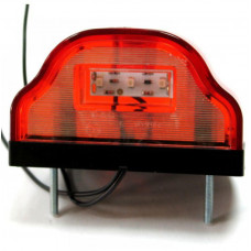 Фонарь освещения номера с проводами (Волна, Ракушка) LED4 12/24 красный герметичный ТрАС