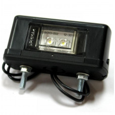 Фонарь освещения номера с проводами EURO LED2 12/24 черный герметичный ТрАС