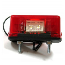 Фонарь освещения номера с проводами EURO LED4 12/24 красный герметичный 82*31*39мм между шп. ТрАС