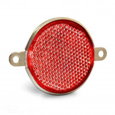 Катафот красный круглый (корпус металл, уши) d=80mm