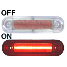 Фонарь габаритный LED красный с проводом 12-36V Fristom