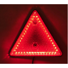 Катафот красный треугольный с отверстием 24V ДИОД 45 LED