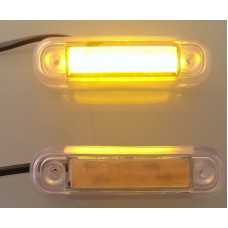 Фонарь габаритный LED желтый с проводом 12-36V Fristom