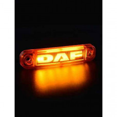 Фонарь габаритный LED для DAF желтый 100*17 (80 по отверстиям) 24v  АН-0122