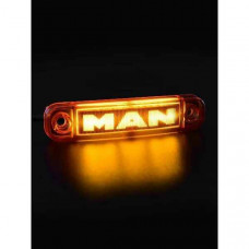 Фонарь габаритный LED для MAN желтый 100*17 (80 по отверстиям) 24v