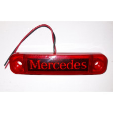 Фонарь габаритный LED для Mercedes MB красный 100*17 (80 по отверстиям) 24v