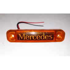 Фонарь габаритный LED для Mercedes MB желтый 100*17 (80 по отверстиям) 24v