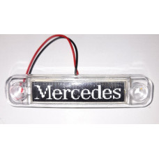 Фонарь габаритный LED для Mercedes MB белый 100*17 (80 по отверстиям) 24v