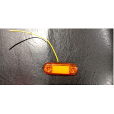 Указатель габаритов (фонарь габаритный) 3LED mini желтый NEON LED 24 L=80 мм КуньЛунь