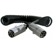 кабель электрический спиральный 7/7 полюсов разъем N-типа (мамы металл) L=4,5 m Vignal