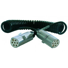 кабель электрический спиральный 7/7 полюсов разъем S-типа (1 папа) L=4,5m 24V Vignal