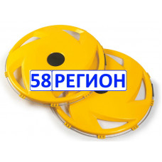 Колпак колеса задний пластиковый желтый 22.5 Вентилятор (к-т 2 шт)