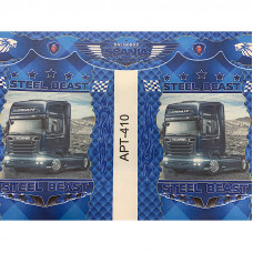 Шторы DK для Scania (комплект) Синий с Принтом DK АРТ410