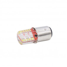 Лампа 24v LED силикон двухконтактная Мигающ. белый+красный