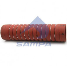 Патрубок интеркулера красный d=100мм L=405мм для DAF Sampa/Lema