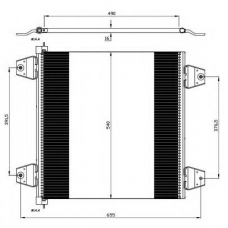 радиатор кондиционера для DAF (конденсатор) NRF