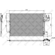 Радиатор кондиционера для  Ford Focus II/C-Max 1.4/1.6/1.8 STELLOX