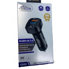 АЗУ USB + Type-C PD25W QC3.2 длинный 12-24  CR28