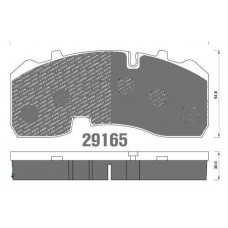Колодки торм диск 29165 для BPW (с прорезью) Fomar